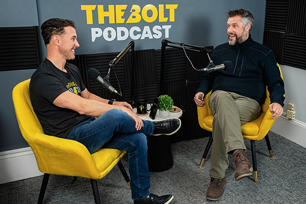 Todd Bertsch with Scott J. Allen in the BOLT podcast studio