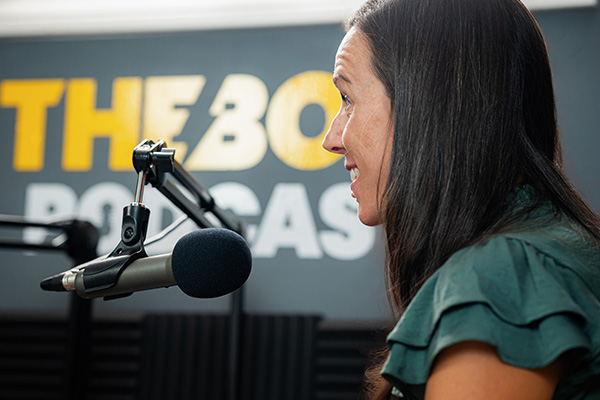 Christine Hockman in the BOLT podcast studio