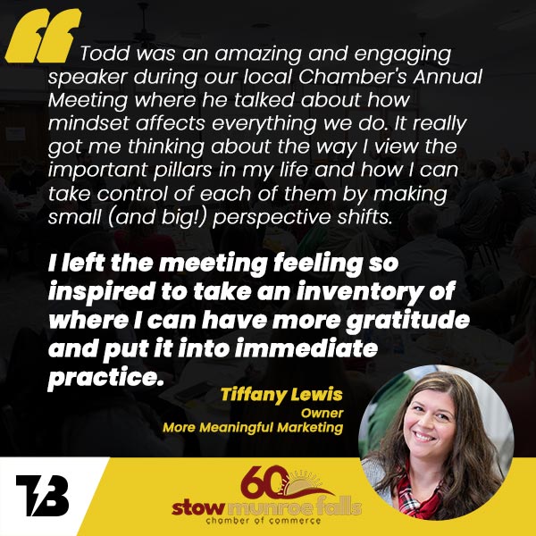 Stow-Munroe Falls Chamber of Commerce luncheon speaking event testimonial